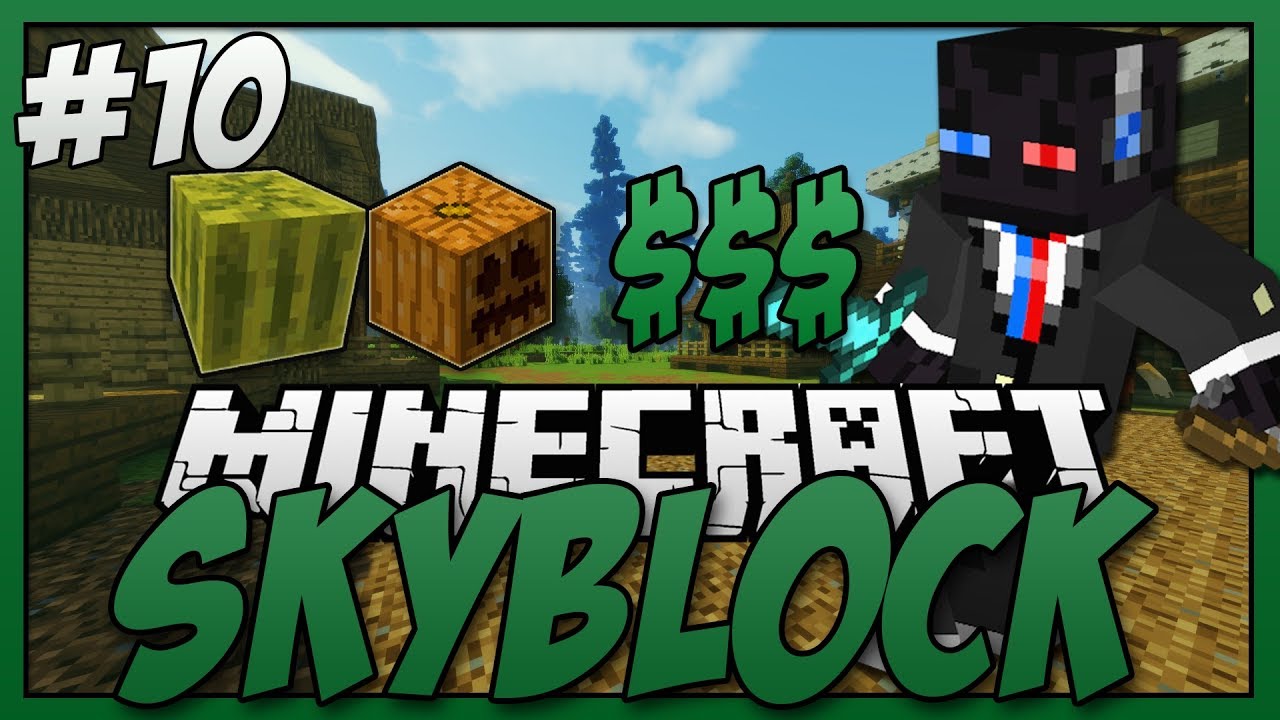 Minecraft Skyblock S3 10 Automatic Melon/Pumpkin Farm! YouTube