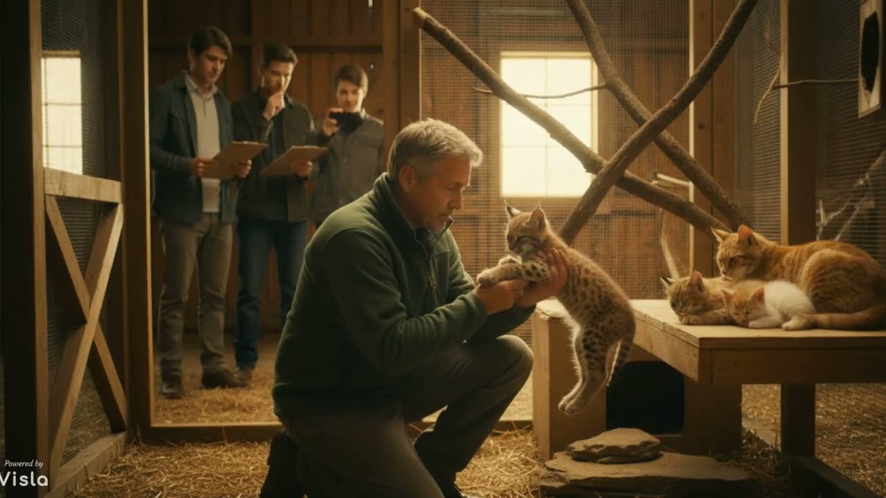 Bobcat Kittens Were Freezing to Death — Until This House Cat Saved Them!