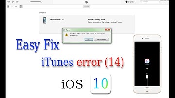 Easy Fix iTunes Error 14 iOS 10.0.1 while Installing or Update - 100% Solved