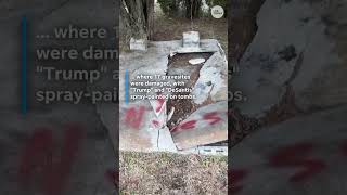 Trump’s name painted on vandalized graves at Black cemetery