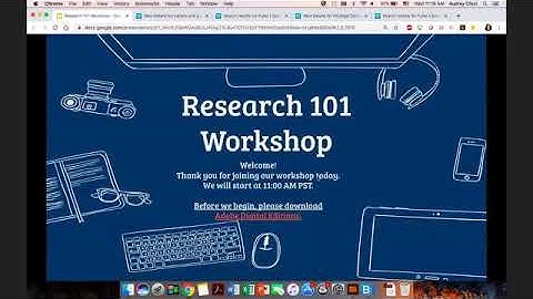 Research 101 Workshop - 1.22.2020