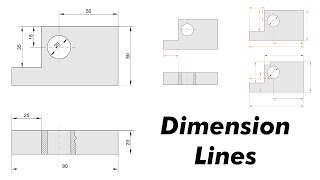 How to draw Dimension and Extension Lines in Mechanical Drawing