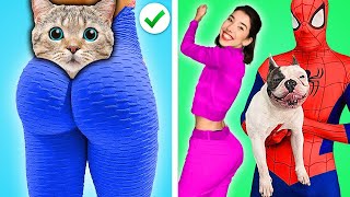 Ways To Sneak Pets Into A Party | Clever Sneaking Hacks | Funny Pet Situations by Kaboom!