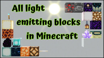All light emitting blocks in Minecraft