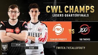 Team Reciprocity vs 100 Thieves | CWL Champs 2019 | Day 5
