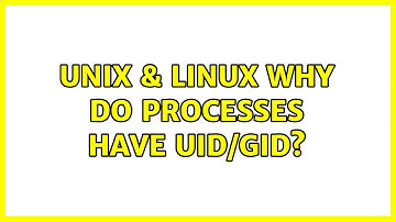 Unix & Linux: Why do processes have UID/GID?