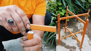 Construction of the first part of the skeleton of the wooden honey table