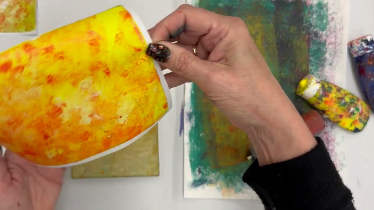 Basic Gelli Plate Prints       Part 2