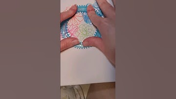 Multicolor Spirograph inscription with a central orbit glitter pens #art #spirograph #colors