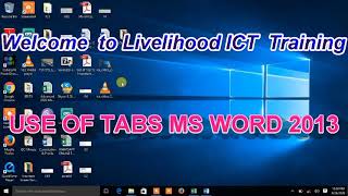 How To Use Tab key in Ms Word 2013| Set | Edit | Clear Tabs