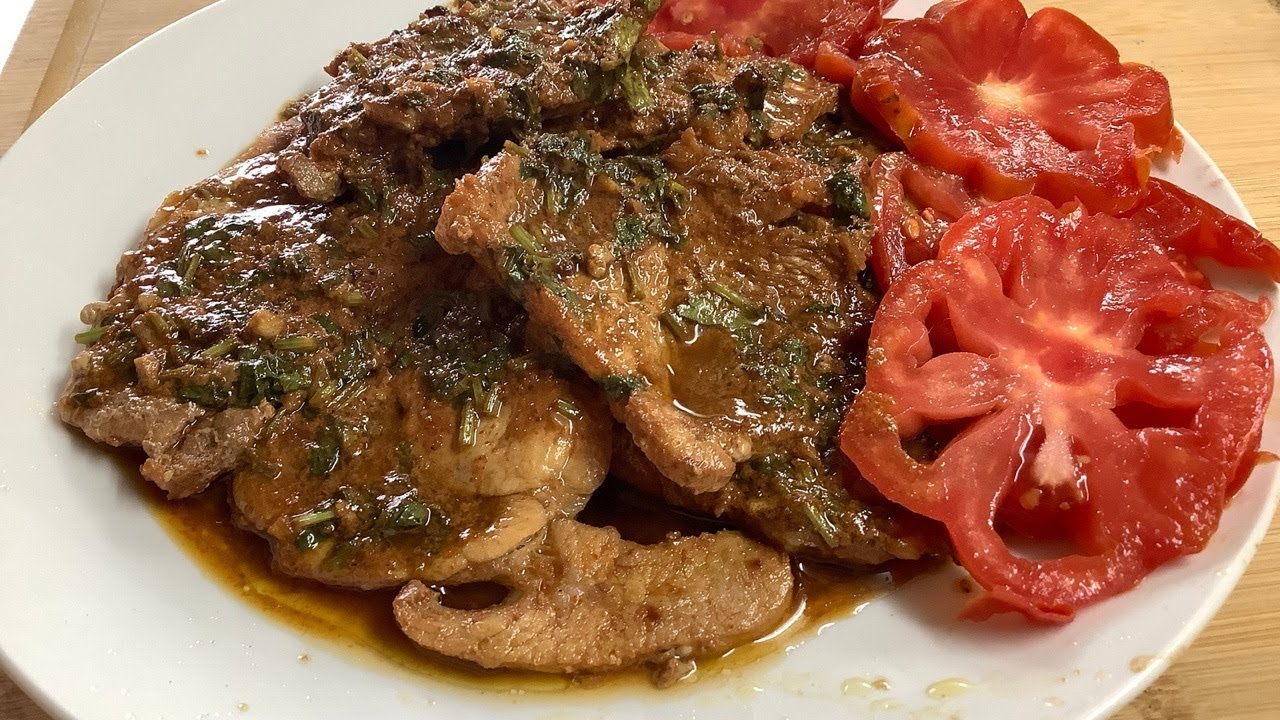 FRIED PORK STEAK/ In Wine & Orange Juice Marinade YouTube