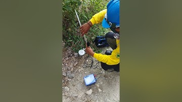pinagrealan test blasting (installing vibrometer within Spar Cmpd.)