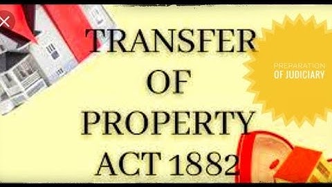 Transfer of Property act 1882 #objective #pre #question #2nd session #7th video