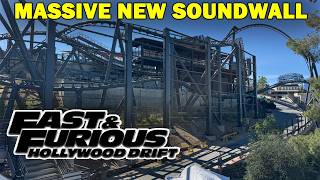 MASSIVE New Soundwall At Fast and Furious: Hollywood Drift | Universal Studios Hollywood