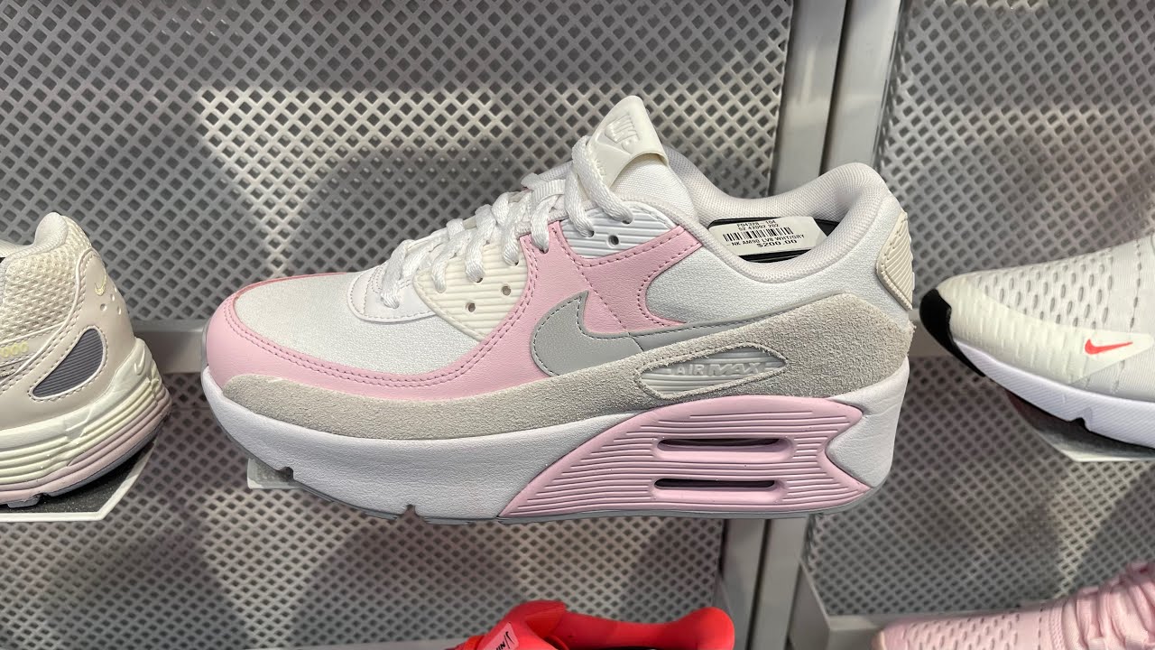 NIKE★WMNS AIR MAX 90 LV8★SUMMIT WHITE/GREY-DUSTY CACTUS Nike Air Max 90 LV8 (White/Wolf Grey/Summit White/Photon