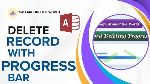 How to delete Record with Progress bar in MS Access |Progress bar |how to create progress bar |ms