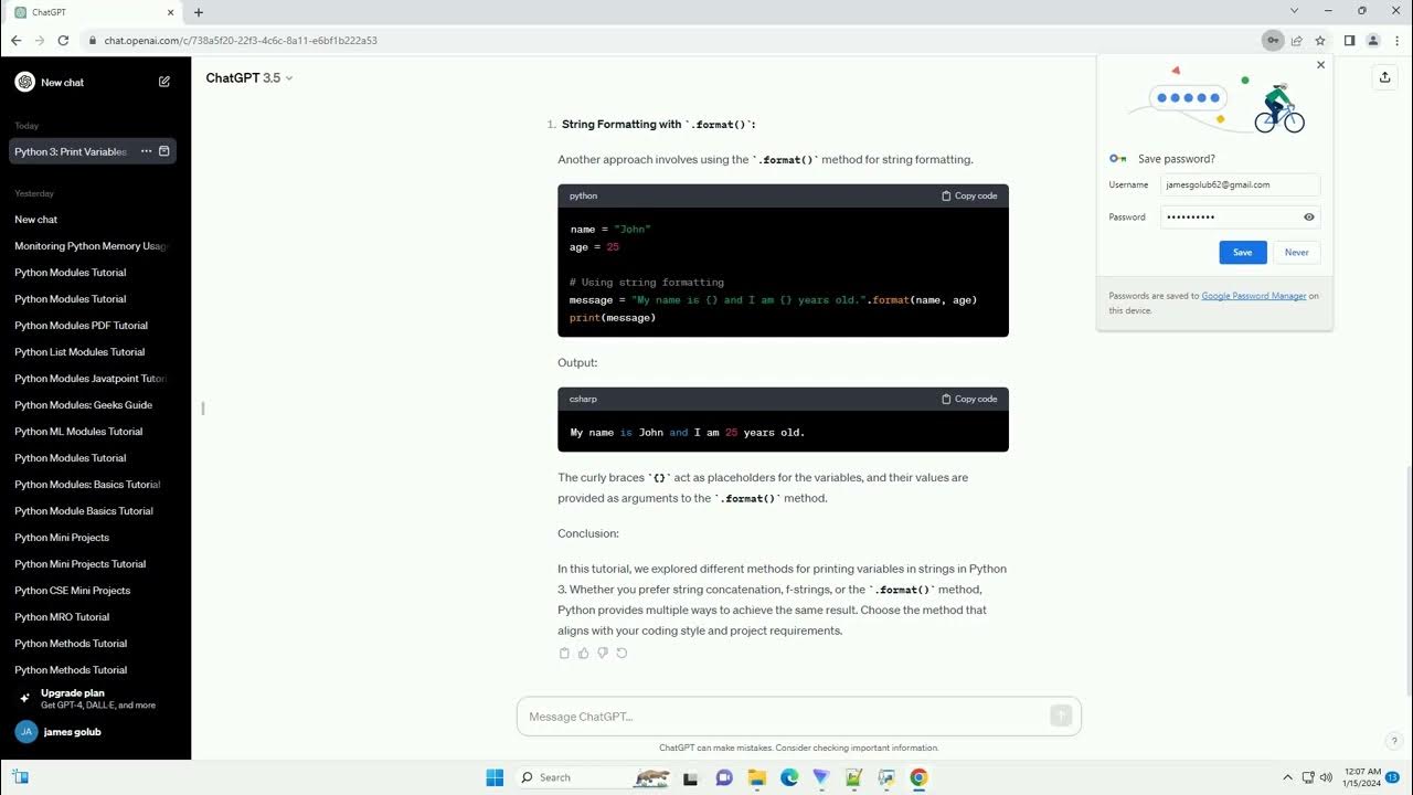 Python 3 print variable in string youtube