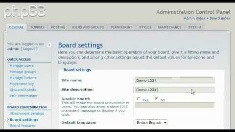 How to configure your phpBB installation
