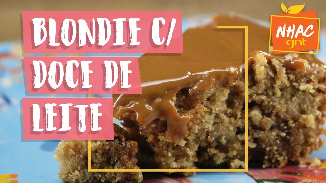 RECEITA DE BLONDIE: BROWNIE BRANCO COM DOCE DE LEITE DE CABRA RAÍZA COSTA RAINHA DA COCADA