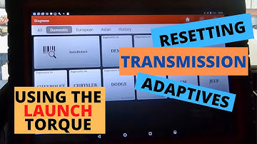 Using the Launch Torque Scan Tool, Resetting trans adaptives, after repair. Ford truck...