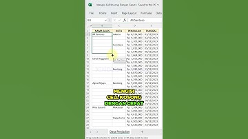 MENGISI CELL KOSONG DENGAN CEPAT‼️ #belajarexcel #exceltips #excelhacks #exceltutorial #excel