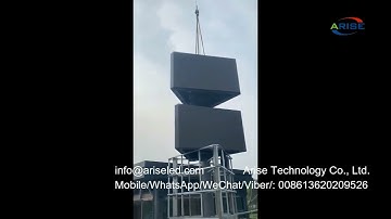 Three level rotating led display screen rotating tower led screen wall,outdoor rotating tower LED ro