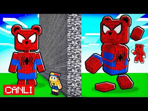 ARKADAŞIMI YAPI KAPIŞMASINDA SPIDERMAN SUPER AYI ile TROLLEDİM !! - Minecraft [ CANLI YAYIN ]