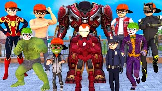 Scary Teacher 3D Nickhulk Become Hero Ironman  Evolution Team Hero Protect The Earth!