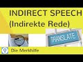 Indirect speech / reported speech - Indirekte Rede | EnglischGrammatik 3