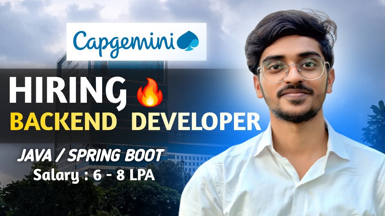 Capgemini Hiring Java Backend Developer 2026 🔥 Apply Now | Salary ...