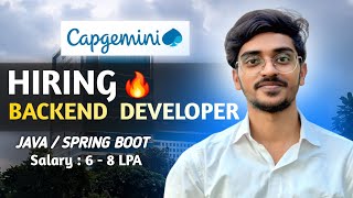 Capgemini Hiring Java Backend Developer 2026 🔥 Apply Now | Salary, Skills & Full Details
