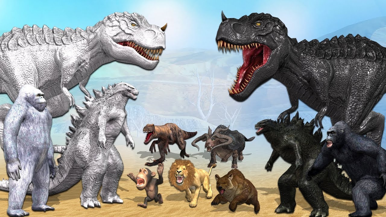 🔴 LIVE : 🦖🦍🐱‍🐉Black Animals vs White Animals adventure video compilation