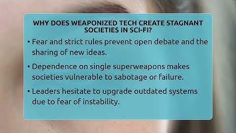 Why Does Weaponized Tech Create Stagnant Societies In Sci-fi? - The SciFi Reel
