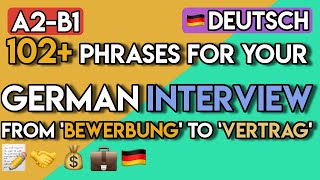 German for Job Interviews | 100+ Essential A2-B1 Phrases You NEED to Know screenshot 1
