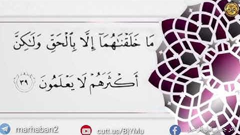 القرآن الكريم(الجزء الخامس وعشرون) هتلان بن علي الهتلان سورة الزخرف والجاثيةمن الأية(٧٩)إلى الأية(٣٧