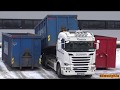 4K| Scania R620 Hook Lift Unloads & Loads Containers