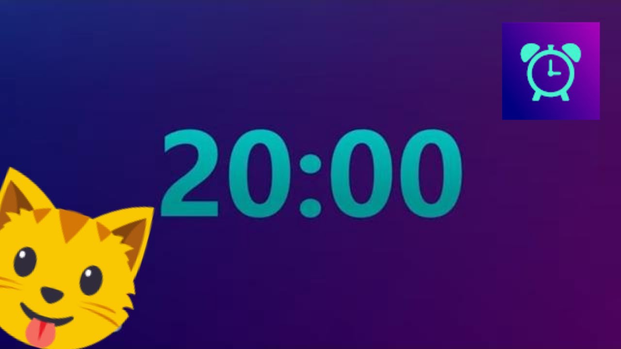 20 minute Timer Countdown (No Music) with LOUD Alarm ⏱⏱ - YouTube