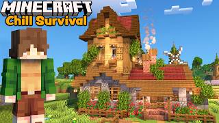 I Built a Cozy House For Our Villagers  Minecraft Chill Survival Let's Play