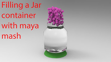 Autodesk maya 2020--Filling a Jar container with maya mash for beginner tutorial