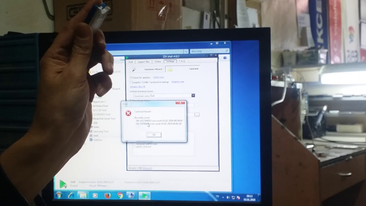 z3x card not found windows 11
