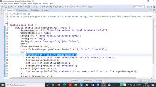CORE JAVA - P25 CSE61 JDBC Example (CSE Department)