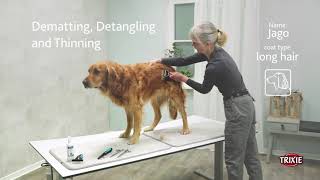 Groom Like a Pro with TRIXIE Pet Grooming Tools, ideal for detangling and thinning