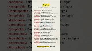 #knowledge #shorts #phobia #learnanewwordtoday