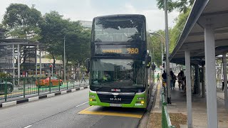 Tower Transit SG MAN ND323F A95 (Batch 2) SG5766D on Service 980 departing Bus Stop 58259