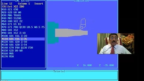 CNC MANUAL PART PROGRAMMING-LATHE-DEMO-DENFORD FANUC TURNING SIMULATION SOFTWARE-PROBLEM-1-SESSION-2
