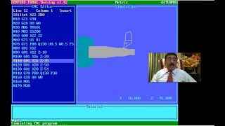 CNC MANUAL PART PROGRAMMING-LATHE-DEMO-DENFORD FANUC TURNING SIMULATION SOFTWARE-PROBLEM-1-SESSION-2