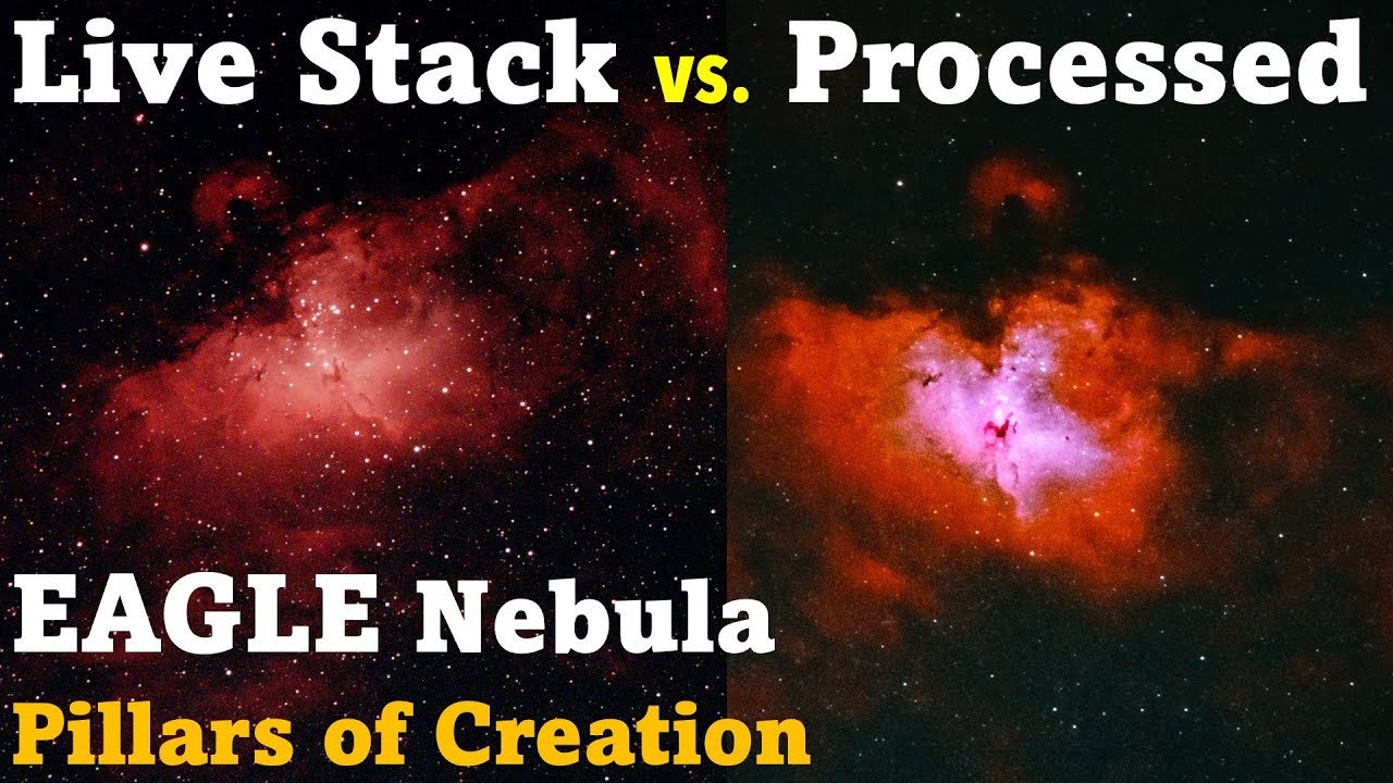 Eagle NEBULA (Pillars of Creation) 40 Minutes ASIAIR LIVE STACK vs. 7