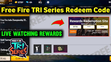 Free Fire TRI Series Live Watching Rewards Redeem Code|| How To Get Reedem code?||Abhinav Gaming