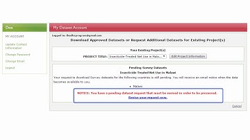 Modifying DHS Dataset Requests