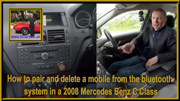 How to pair and delete a mobile from the bluetooth system in a 2008 Mercedes Benz C Class